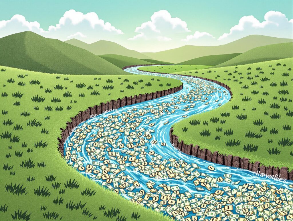 Visual metaphor of smooth and optimized cash flow navigating inflation-related challenges