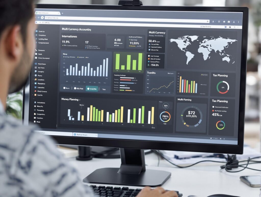 Automated reporting dashboard showing investor KPIs and post-funding financial insights